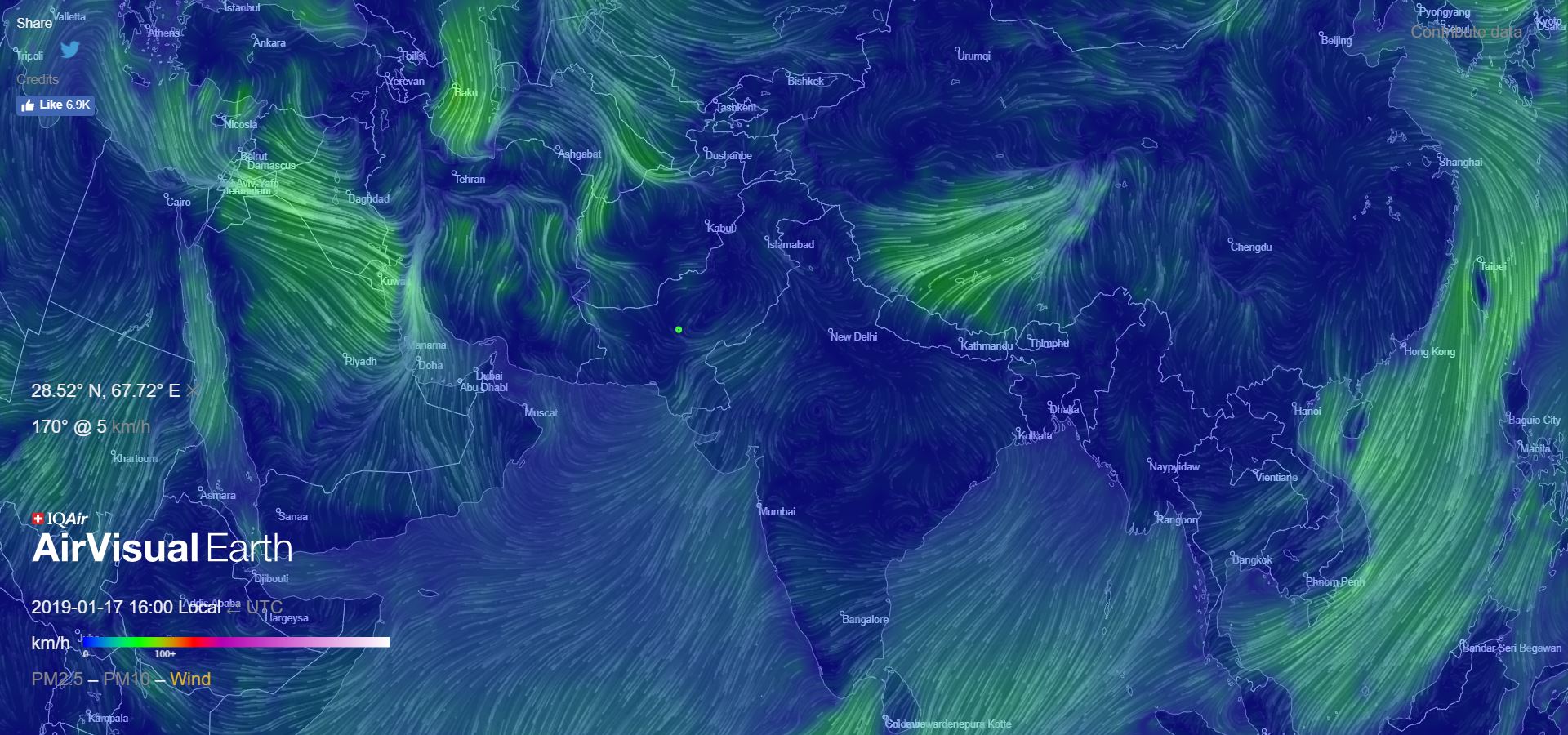 AirVisual Earth Shows Real Time Air Pollution in 3D Wind Data - Forestrypedia