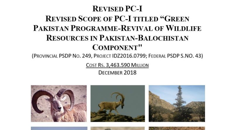 Green Pakistan Programme - Revival of Wildlife Resources in Pakistan - Balochistan Component | Revised PC-I - Forestrypedia