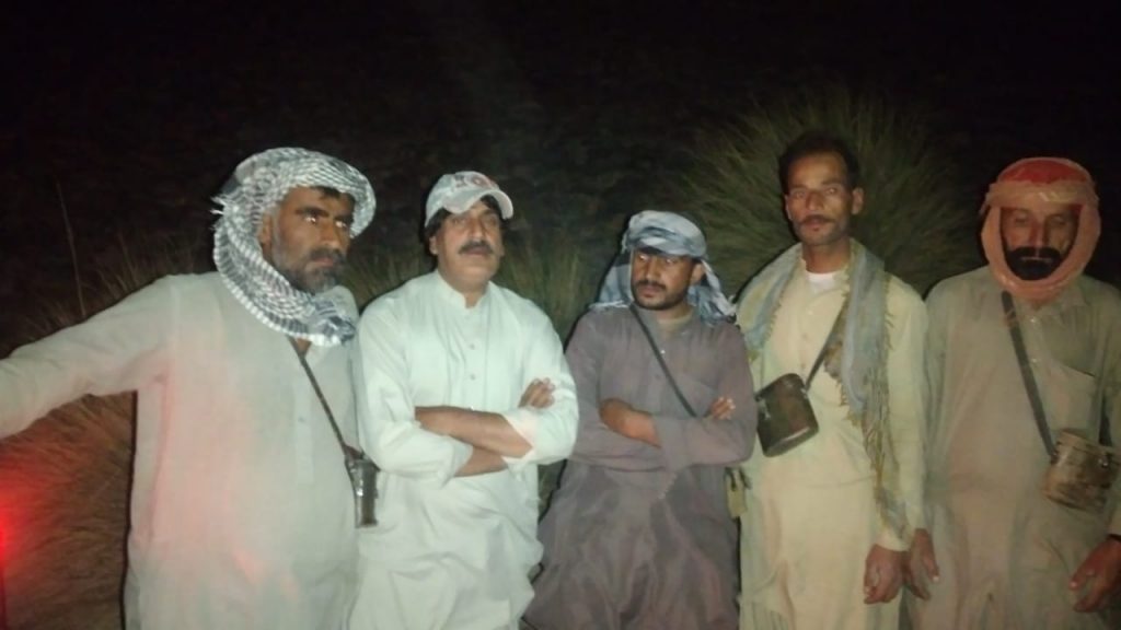 Mr Nazir Ahmed Kurd (2nd-left) with staff of Hazarganji Chiltan National Park Balochistan - forestrypedia.com
