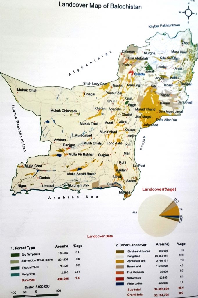 Map of Forest Types of Balochistan - forestrypedia.com