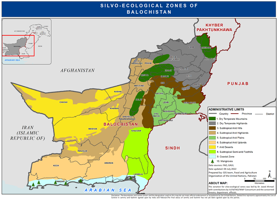 Suitable Species for Different Silvo-Ecological Zones in Balochistan 