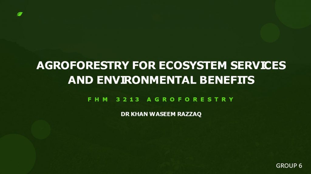 Agroforestry for Ecosystem Services and Environmental Benefits - forestrypedia.com